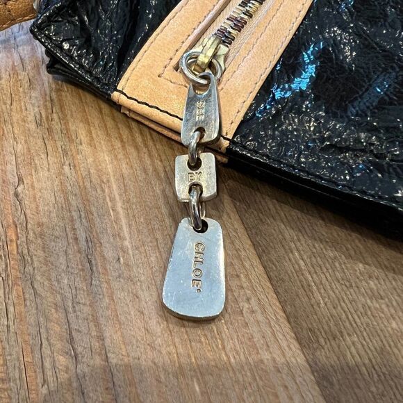 See by Chloe Black and Tan Leather Wristlet - Picture 4 of 13